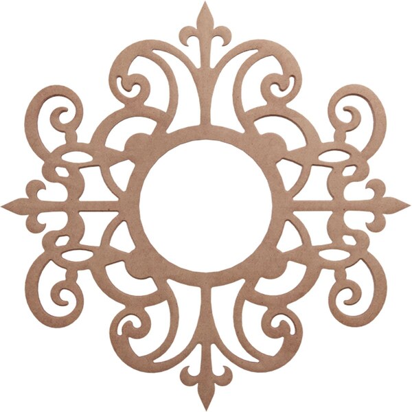 Ekena Millwork Dijon Wood Fretwork Pierced Ceiling Medallion, Wood (Paint Grade), 20"OD x 6 1/2"ID x 3/8"T CMWP20X20X0375DIMF - main